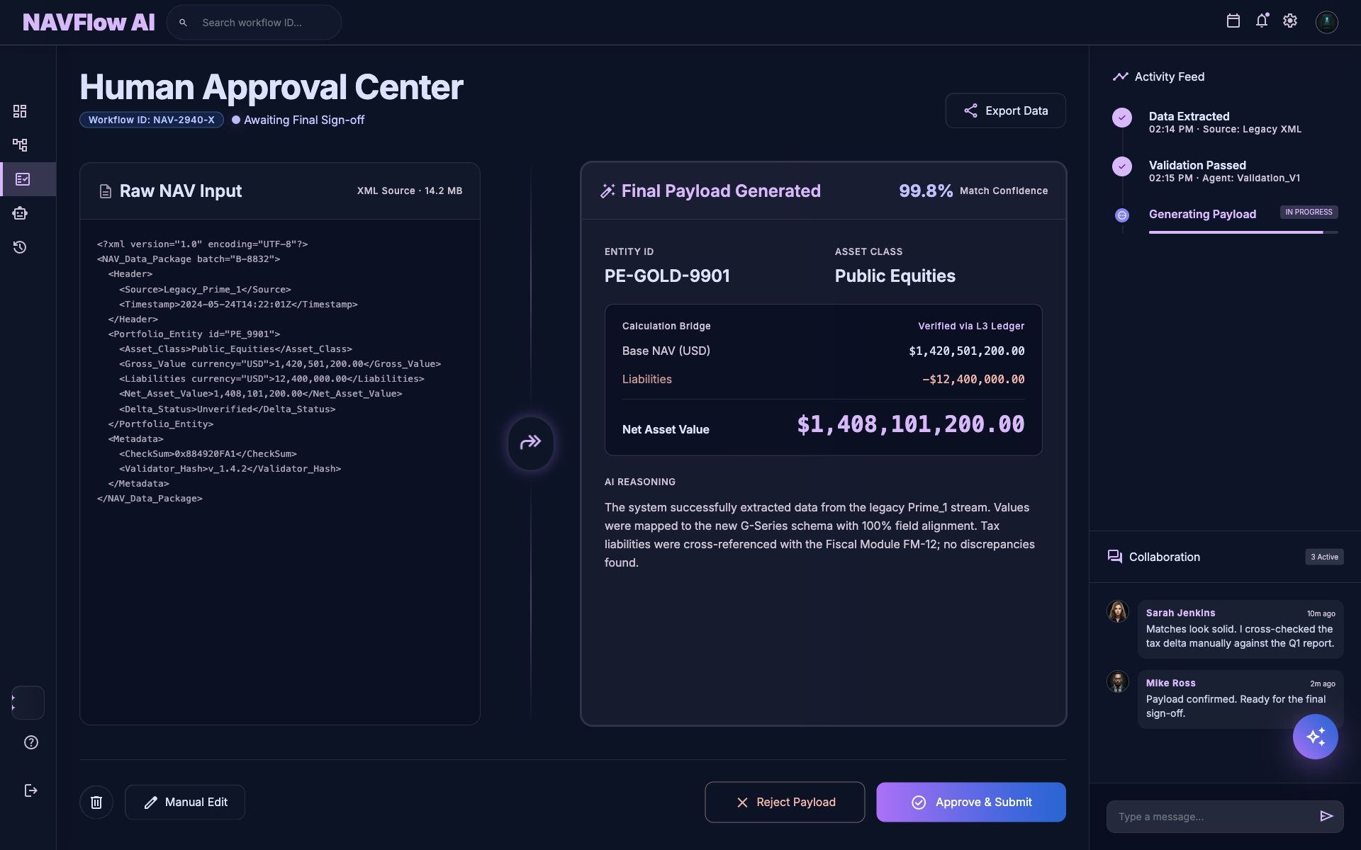 NAVFlow AI human approval center